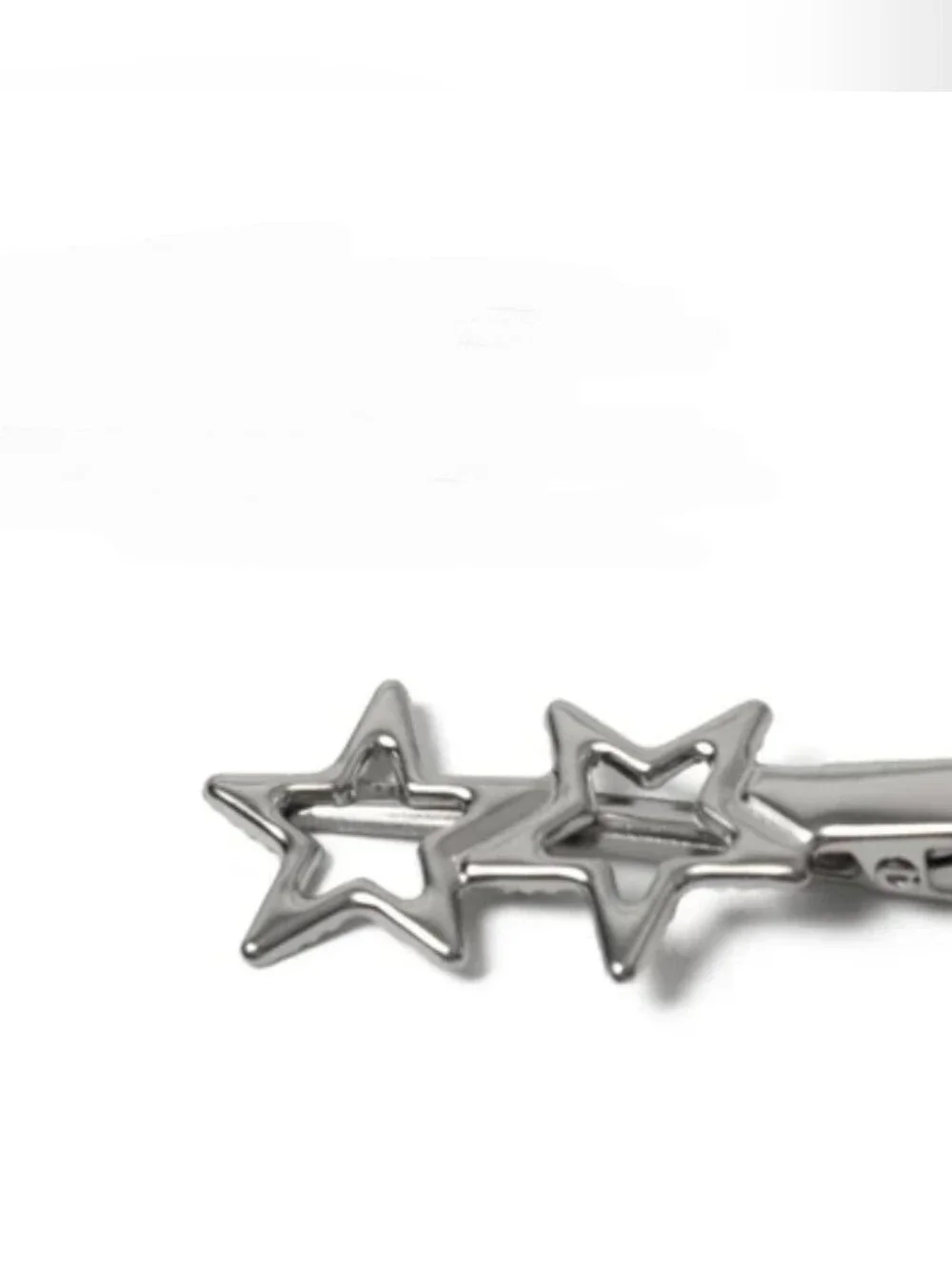 Y2K Aesethic Hair Clips- Assorted Silver Star & Heart Clips BNIB